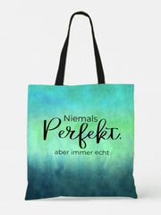 Canvas-Tasche mit Aufdruck „Inspirierende Zitate“ (Deutsch)
