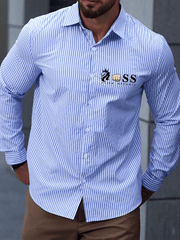 Gestreiftes Business-Casual-Hemd für Herren