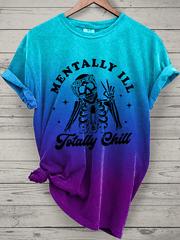 “Metall Ill gut total Chill”Damen-T-Shirt mit Rundhalsausschnitt