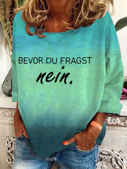 BEVOR DU FRAGST nein-Sweatshirt für Damen