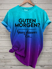 GOOD MORNING? VERY THIN ICE..FRONT PRINT T-SHIRT