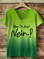 “Before you ask NO!” Women’s V-neck T-shirt.