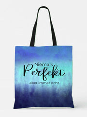 Canvas-Tasche mit Aufdruck „Inspirierende Zitate“ (Deutsch)
