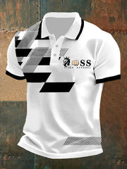 Lässiges shirt für Herren mit Retro-Buchstabendesign