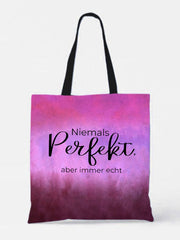 Canvas-Tasche mit Aufdruck „Inspirierende Zitate“ (Deutsch)