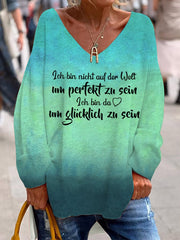 Ich bin nicht auf der Welt um perfekt zu sein-Sweatshirt
