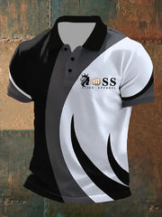 Lässiges shirt für Herren mit Retro-Buchstabendesign