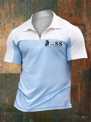 Lässiges shirt in Kontrastfarbe für Herren