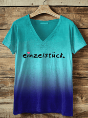 “Unique” women’s V-neck T-shirt.