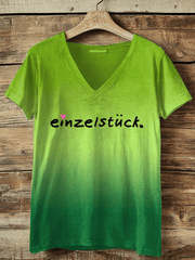 “Unique” women’s V-neck T-shirt.