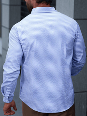 Gestreiftes Business-Casual-Hemd für Herren