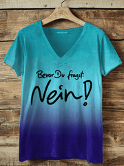 “Before you ask NO!” Women’s V-neck T-shirt.
