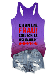 “Ich bin eine Frau! Soll ich es buchstabieren？”Damenweste.