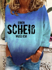 "Einen Scheiß muss ich!" -Sweatshirt für Damen