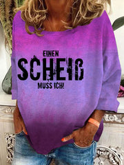 "Einen Scheiß muss ich!" -Sweatshirt für Damen