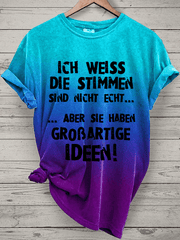 “Stimmen...”Damen-T-Shirt mit Rundhalsausschnitt