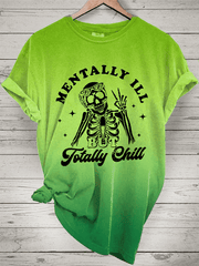 “Metall Ill gut total Chill”Damen-T-Shirt mit Rundhalsausschnitt