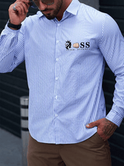 Gestreiftes Business-Casual-Hemd für Herren