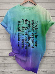 “Heads turning - idiots” women's round neck t-shirt.