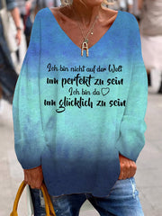 Ich bin nicht auf der Welt um perfekt zu sein-Sweatshirt