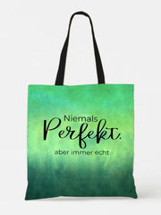 Canvas-Tasche mit Aufdruck „Inspirierende Zitate“ (Deutsch)