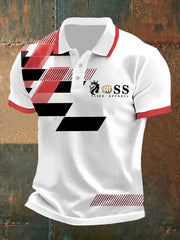 Lässiges shirt für Herren mit Retro-Buchstabendesign