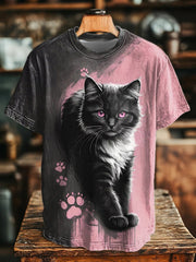 Unisex Katze Kunstdruck Casual T-Shirt