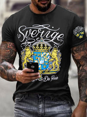 Herren-Schweden-National hymne Sie alt, Sie sind frei bedrucktes T-Shirt