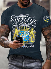 Herren-Schweden-National hymne Sie alt, Sie sind frei bedrucktes T-Shirt