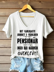 Frauen Schweden Lustige Pension Bedrucktes T-Shirt