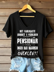 Frauen Schweden Lustige Pension Bedrucktes T-Shirt
