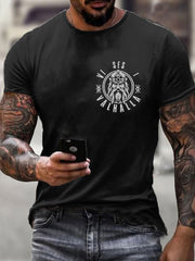 Herren Sweden Viking Style Ich sehe dich in Val halla bedrucktem T-Shirt