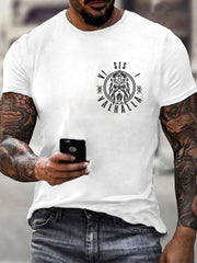 Herren Sweden Viking Style Ich sehe dich in Val halla bedrucktem T-Shirt