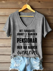 Frauen Schweden Lustige Pension Bedrucktes T-Shirt