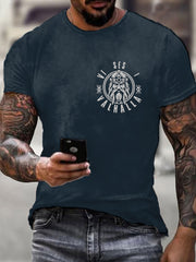 Herren Sweden Viking Style Ich sehe dich in Val halla bedrucktem T-Shirt