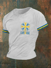 Herren Schweden Viking Bedrucktes T-Shirt