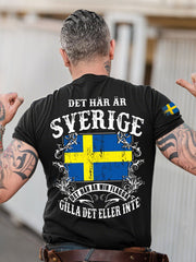 Mein Schweden bedrucktes T-Shirt für Männer