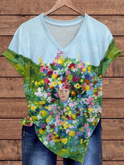 Frauen Schweden Midsommar bedrucktes T-Shirt