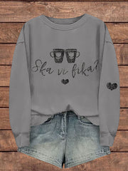 Frauen Schweden Lustig Wir haben Kaffee Fika Bedrucktes Sweatshirt