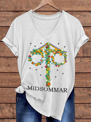 Frauen Eisen auf kurzen Ärmeln T-Shirt