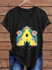 Frauen Schweden Midsommar bedrucktes T-Shirt