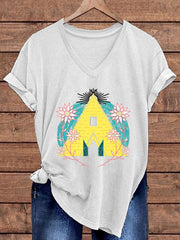 Frauen Schweden Midsommar bedrucktes T-Shirt