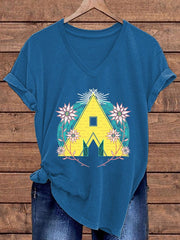 Frauen Schweden Midsommar bedrucktes T-Shirt