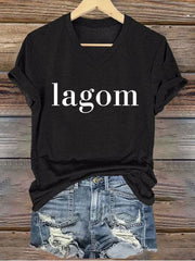 Frauen Schweden lustig nicht zu viel Lagom gedruckt T-Shirt