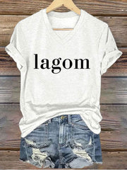 Frauen Schweden lustig nicht zu viel Lagom gedruckt T-Shirt