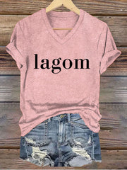Frauen Schweden lustig nicht zu viel Lagom gedruckt T-Shirt