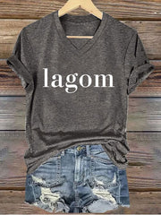 Frauen Schweden lustig nicht zu viel Lagom gedruckt T-Shirt