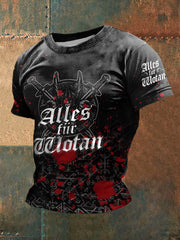 Herren Viking bedrucktes Kurzarm-T-Shirt