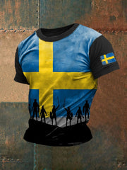 Herren Swedish Viking T-Shirt mit kurzen Ärmeln