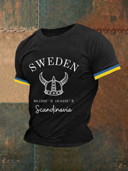 Herren Swedish Viking T-Shirt mit kurzen Ärmeln